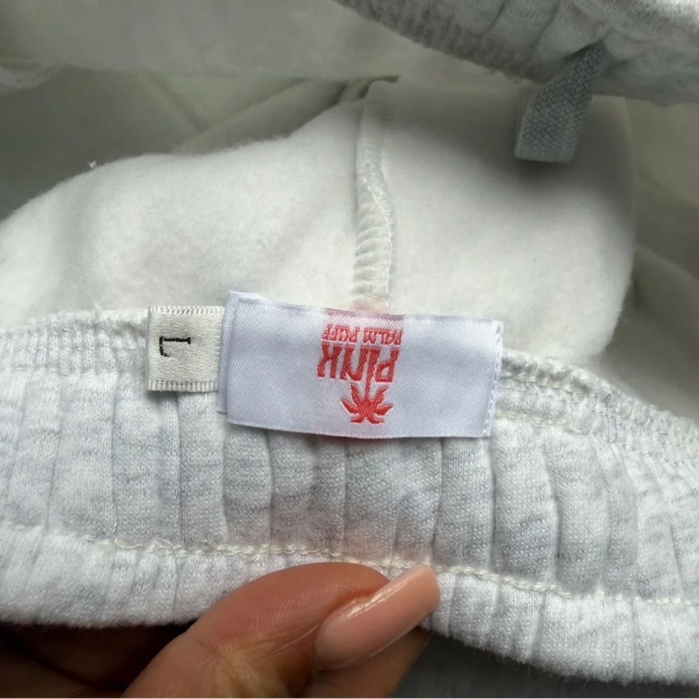 Pink palm puff Classic Sweatpants in Cloud large - Picture 3 of 4